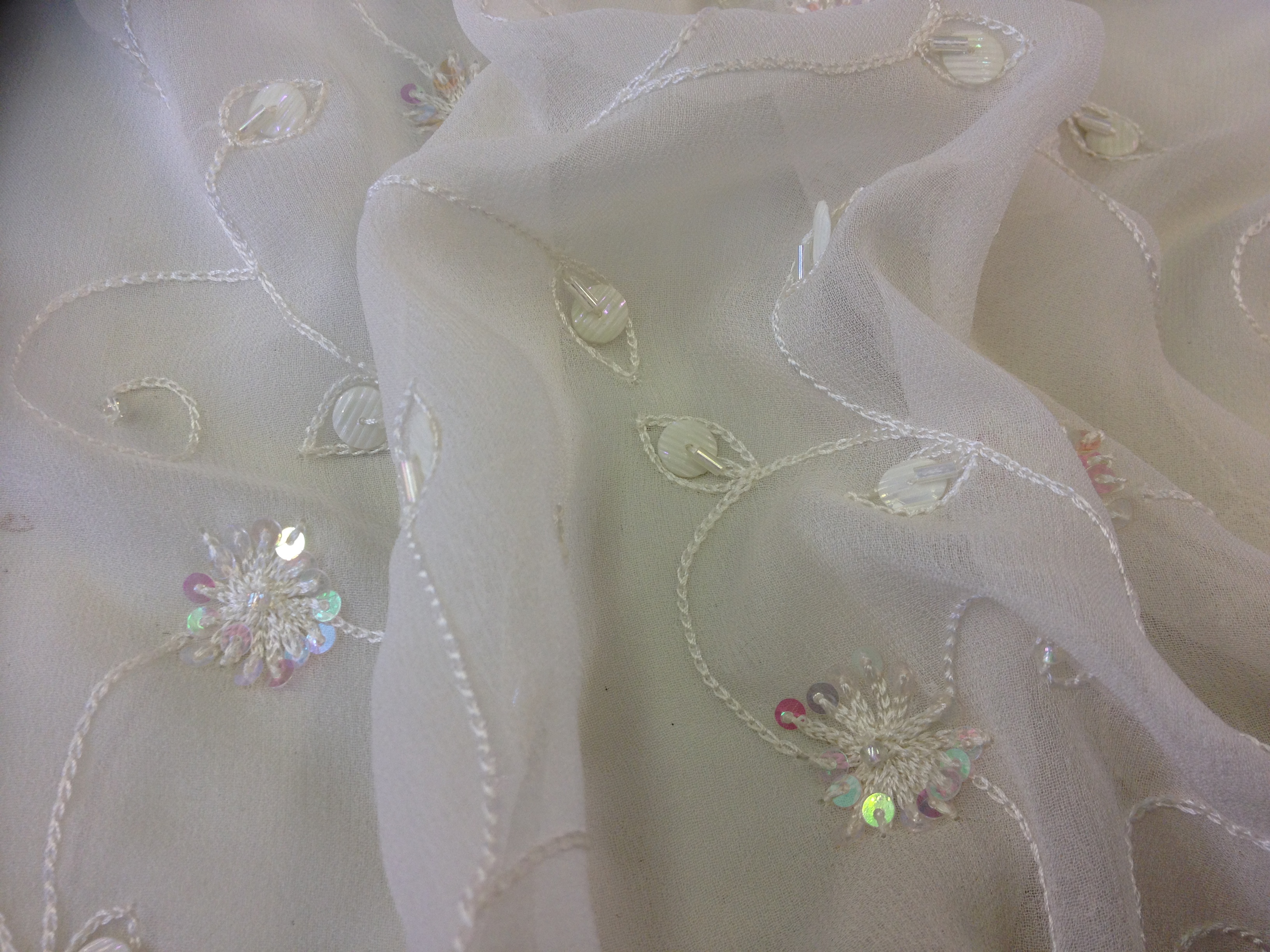 Beaded, Sequinned Vine Embroidery - Image 1