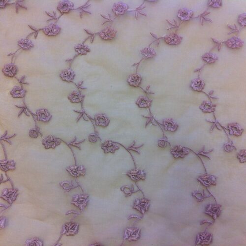 Small Rose Embroidery on Colour - Thumbnail Image 2