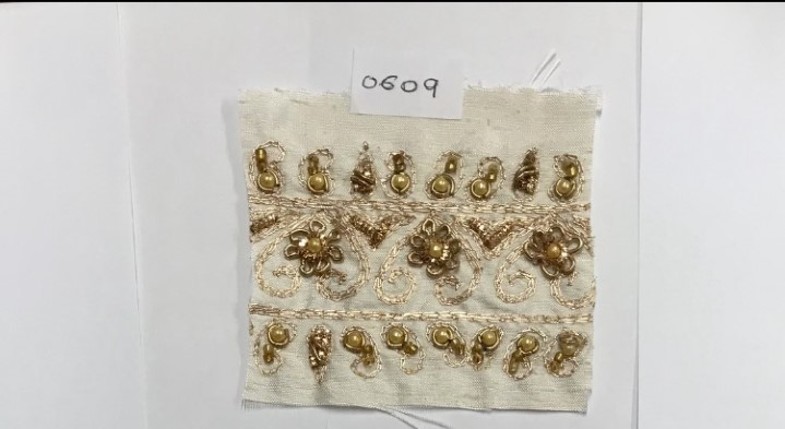 Copper and Gold embroidered border - Image 1